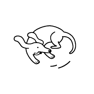 Dog spinning animation