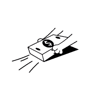 Paw with money animation